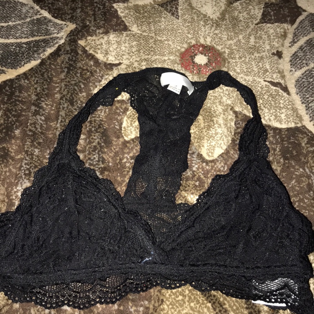 Slightly worn black bralete
